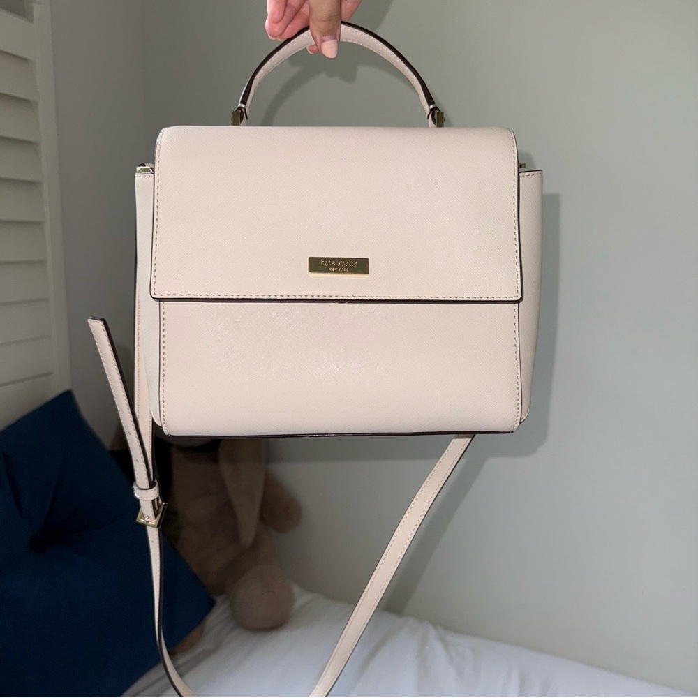 Kate Spade Cream Top Handle Bag with Strap